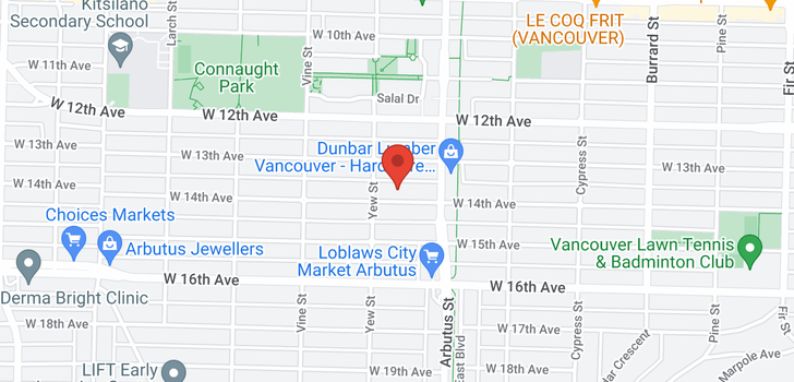map of 2165 W 14TH AVENUE